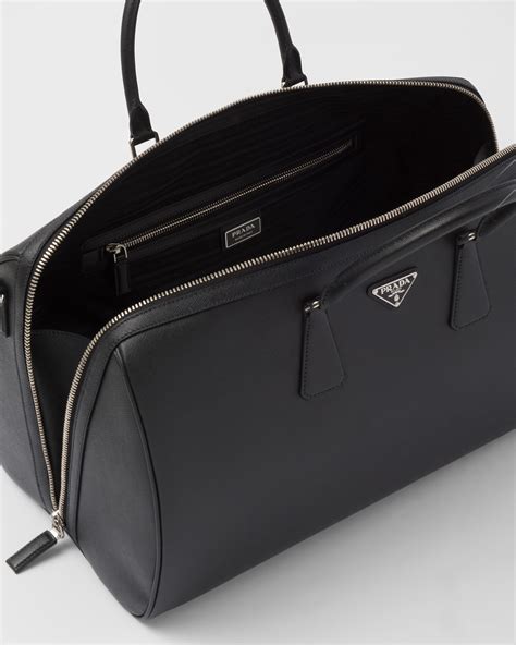 viaggi prada|Black Saffiano Leather Travel Bag .